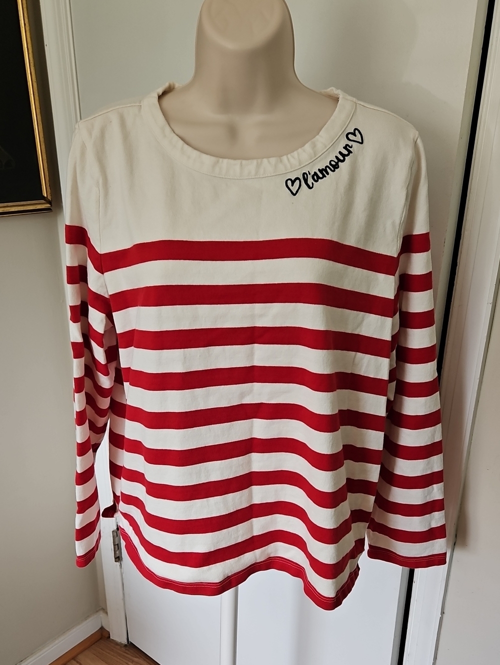 Talbots Amour Stripe Top Size XL